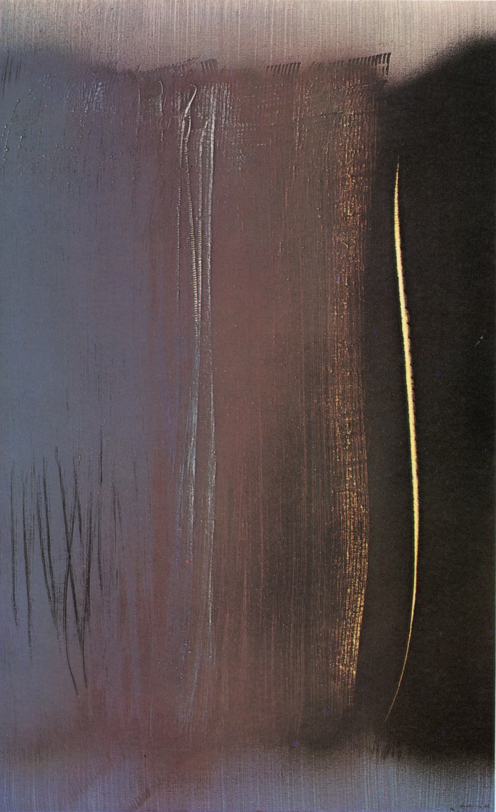 Hartung: "Pintura sobre lienzo". 180 por 111 cm.