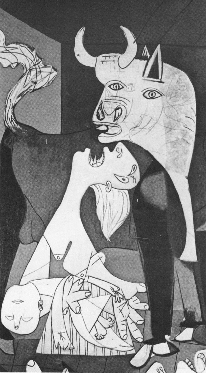 Pablo Picasso : Fragmento del "Guernica".