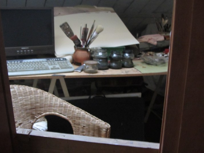 "El estudio". Foto: Aurelio Serrano Ortiz.