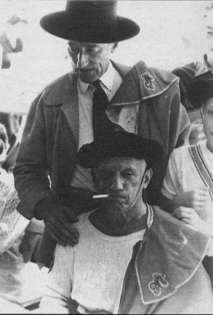 Picasso y Cocteau. Fotografía de Edwuard Quinn.