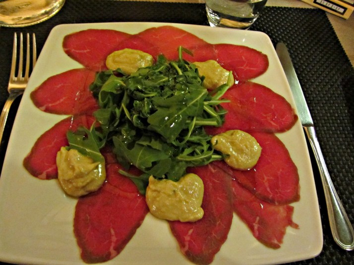 "Carpaccio di chianina". Foto; Aurelio Serrano Ortiz