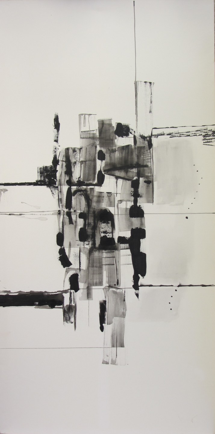 Bárbara Carpi. "Notre Dame", óleo sobre lienzo. 140 x70.