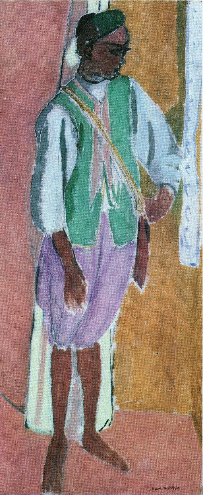 "El marroquí Amido", Matisse, óleo sobre tela. 146x 61cm. 1912