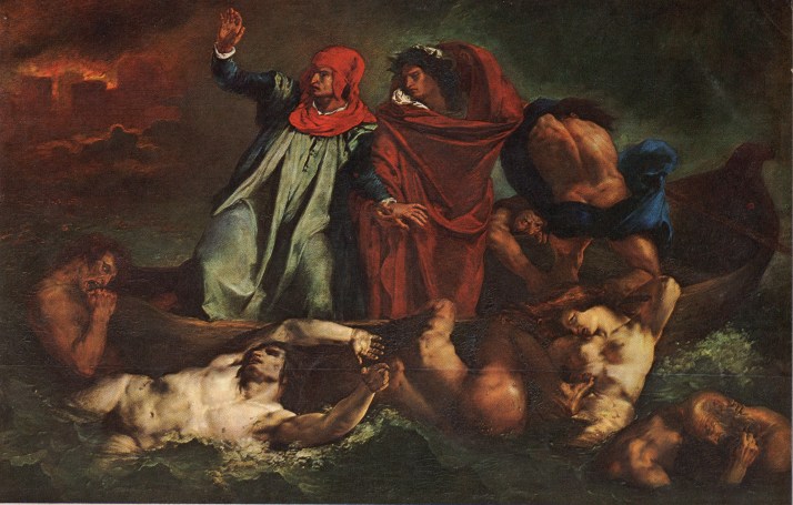Delacroix: "Dante y Virgilio". Mueseo de El Louvre.