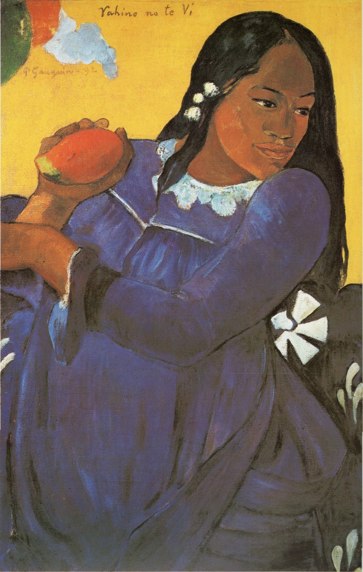 Paul Gauguin: "Mujer con Mango". Öleo sobre lino. Dthe Cone collection, Museo de Arte, Baltimore. 1892.