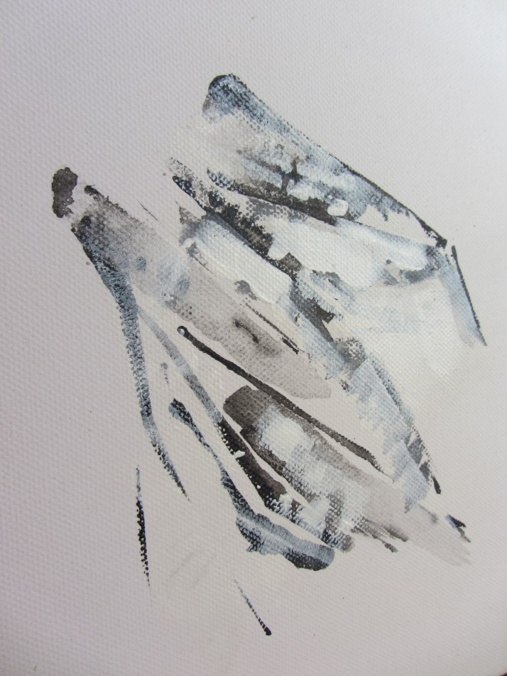 Bárbara Carpi: de la serie Negro sobre blanco, técnica mixta sobre tela. 2013.