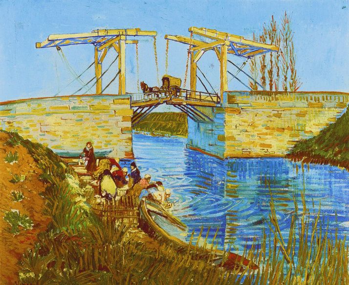 Van Gogh:"Le pont de Langlois".Óleo sobre lienzo. (59 x 74). Museo Kröler-Müller, Otterlo.