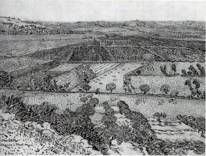 Van Gog: "la Plaine de la Crau, vue de Montmajour"