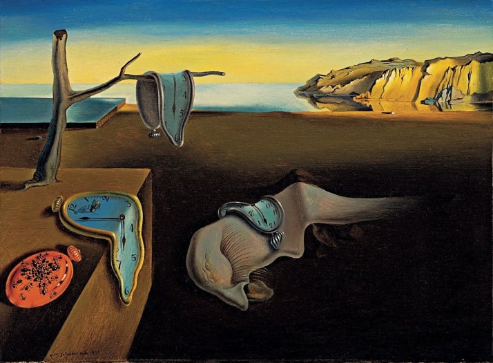 Dalí: "Persistencia de la memoria". Óleo sobre lienzo. 24 X 33 cm. MOMA , N- Y.