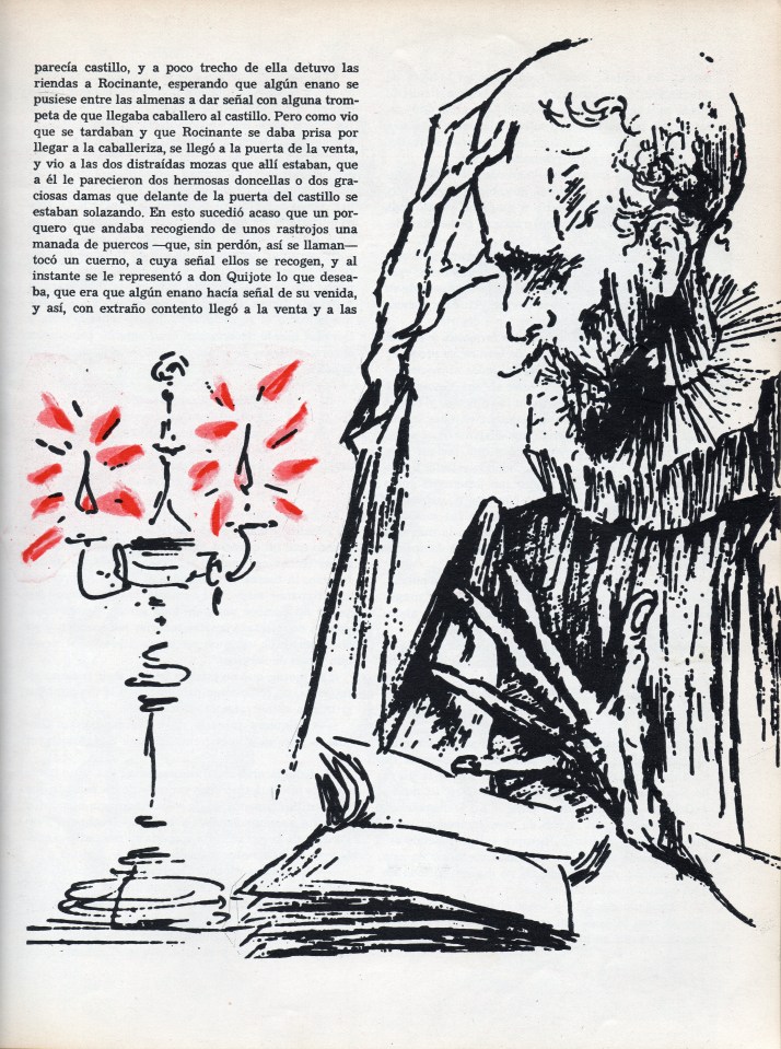 Ilustración del Quijote de Dalí