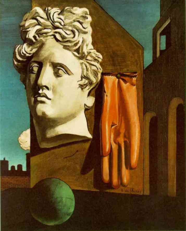 De Chirico: "Canto d'amore" 1914. Óleo sobre lienzo, 73 x 59. MoMA.