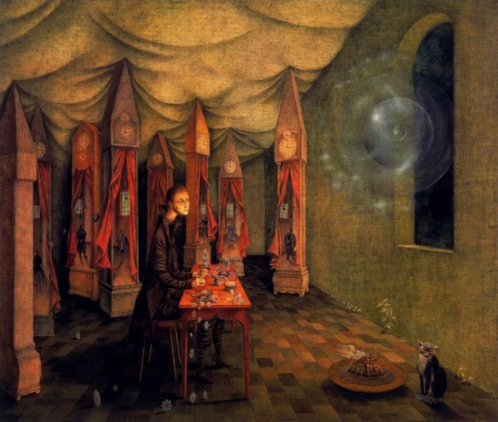 Remedios Varo:"La Revelación o El Relojero". 1955