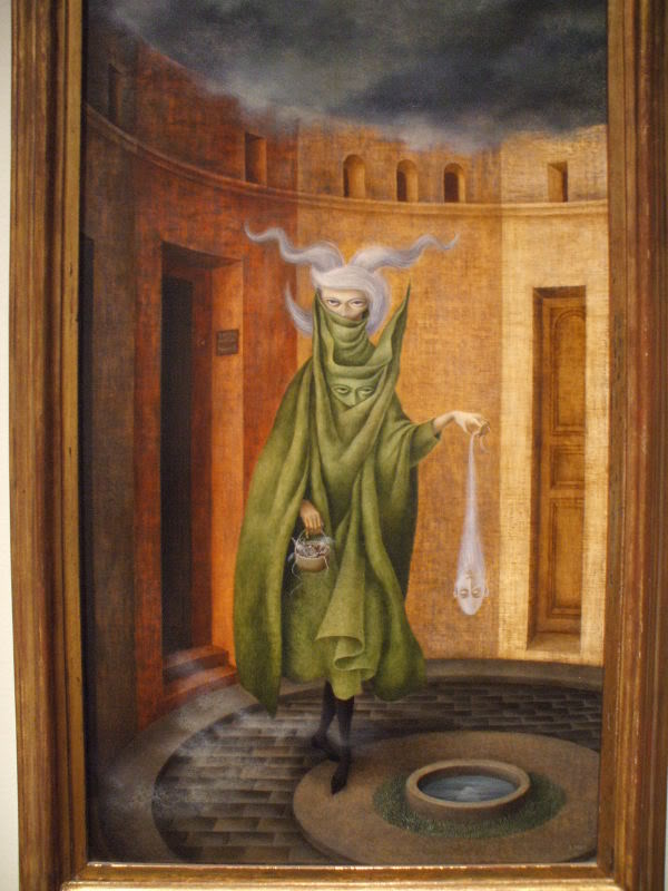 Remedios Varo:"Mujer saliendo del sicoanalista". 1960