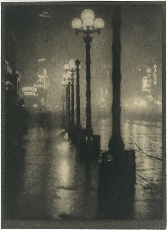Alvin Langdon Coburn: "Broadway de noche", 1910.