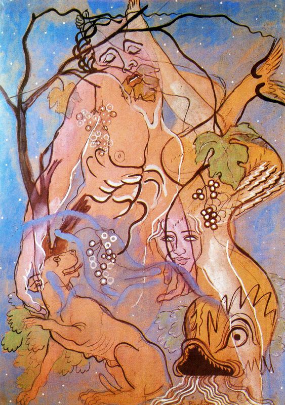Picabia: "Jesús y el delfín", 1928. Óleo sobre tela, 105 x 75.